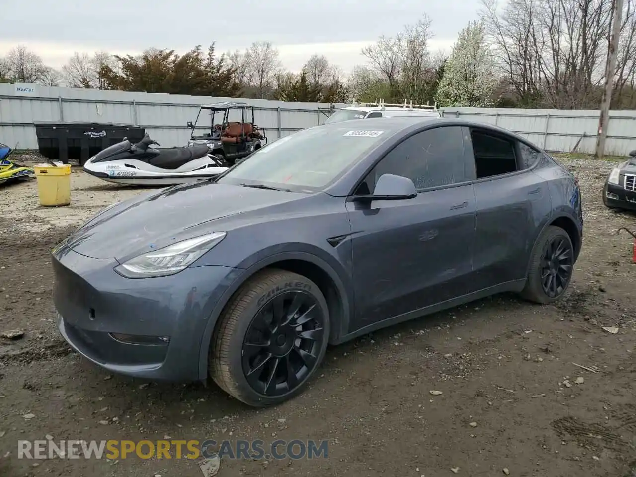 1 Photograph of a damaged car 7SAYGDEE5NF376005 TESLA MODEL Y 2022