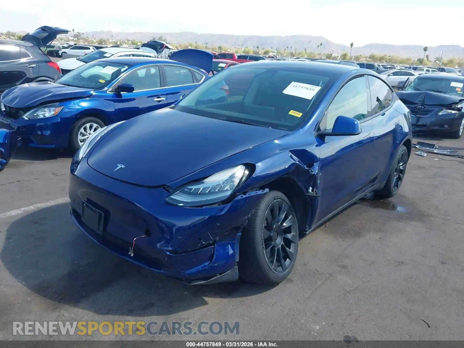 2 Photograph of a damaged car 7SAYGDEE5NF386842 TESLA MODEL Y 2022