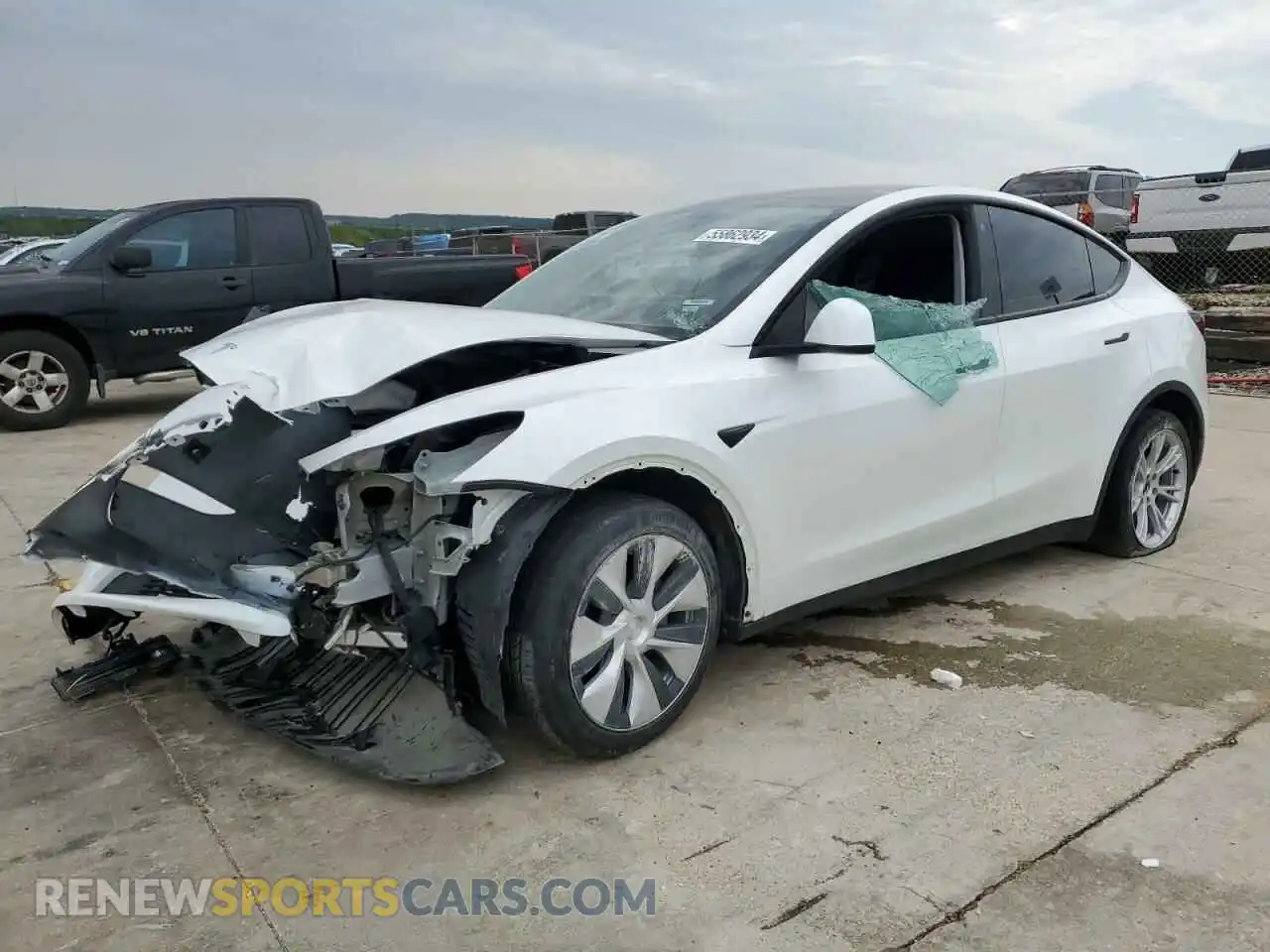1 Photograph of a damaged car 7SAYGDEE5NF387814 TESLA MODEL Y 2022