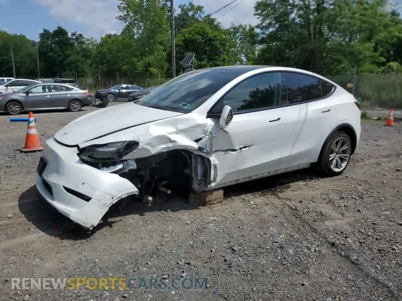 1 fotografías del automóvil dañado 7SAYGDEE5NF435411 TESLA MODEL Y 2022
