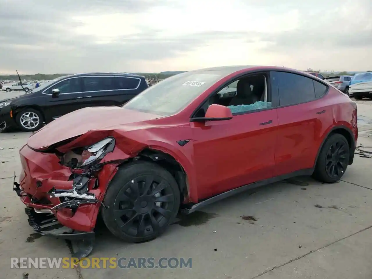 1 Photograph of a damaged car 7SAYGDEE6NA020563 TESLA MODEL Y 2022