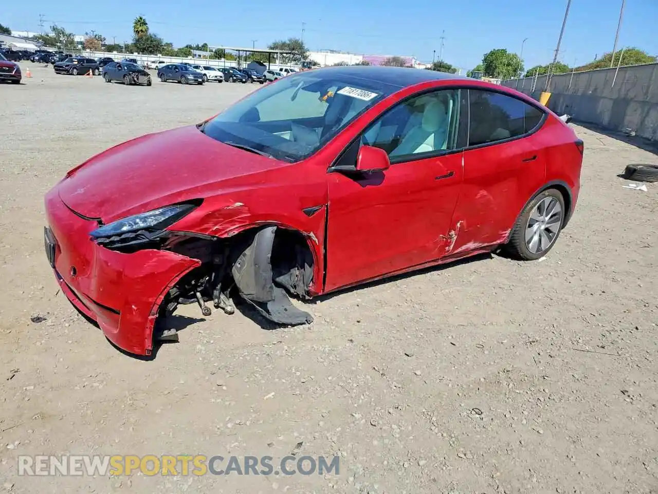 1 Photograph of a damaged car 7SAYGDEE6NF342154 TESLA MODEL Y 2022