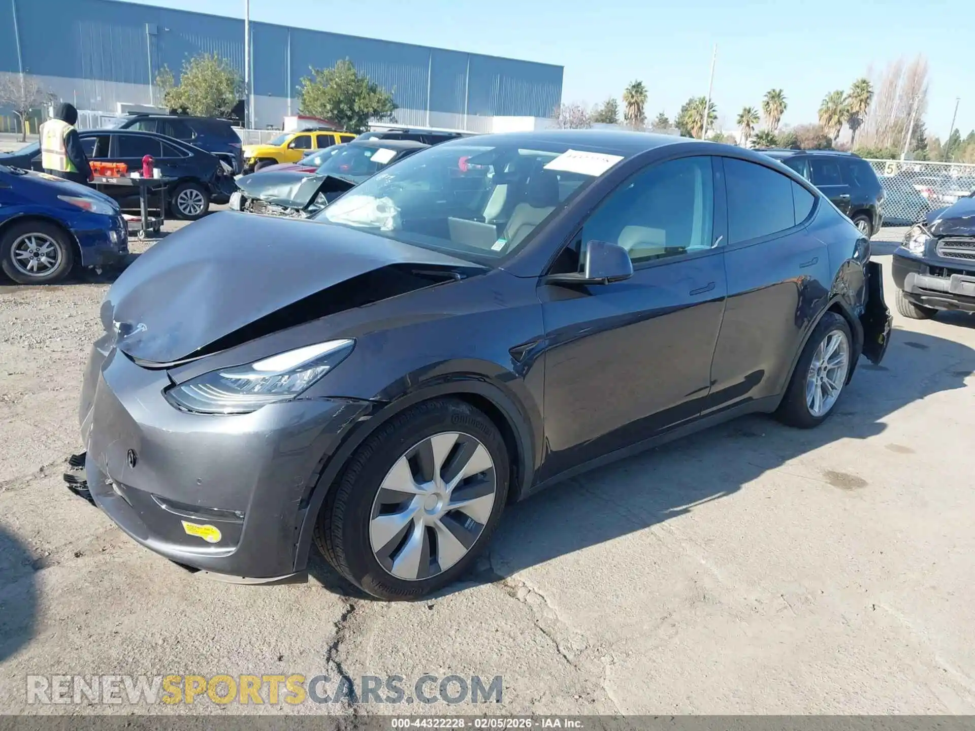 2 Photograph of a damaged car 7SAYGDEE6NF357642 TESLA MODEL Y 2022