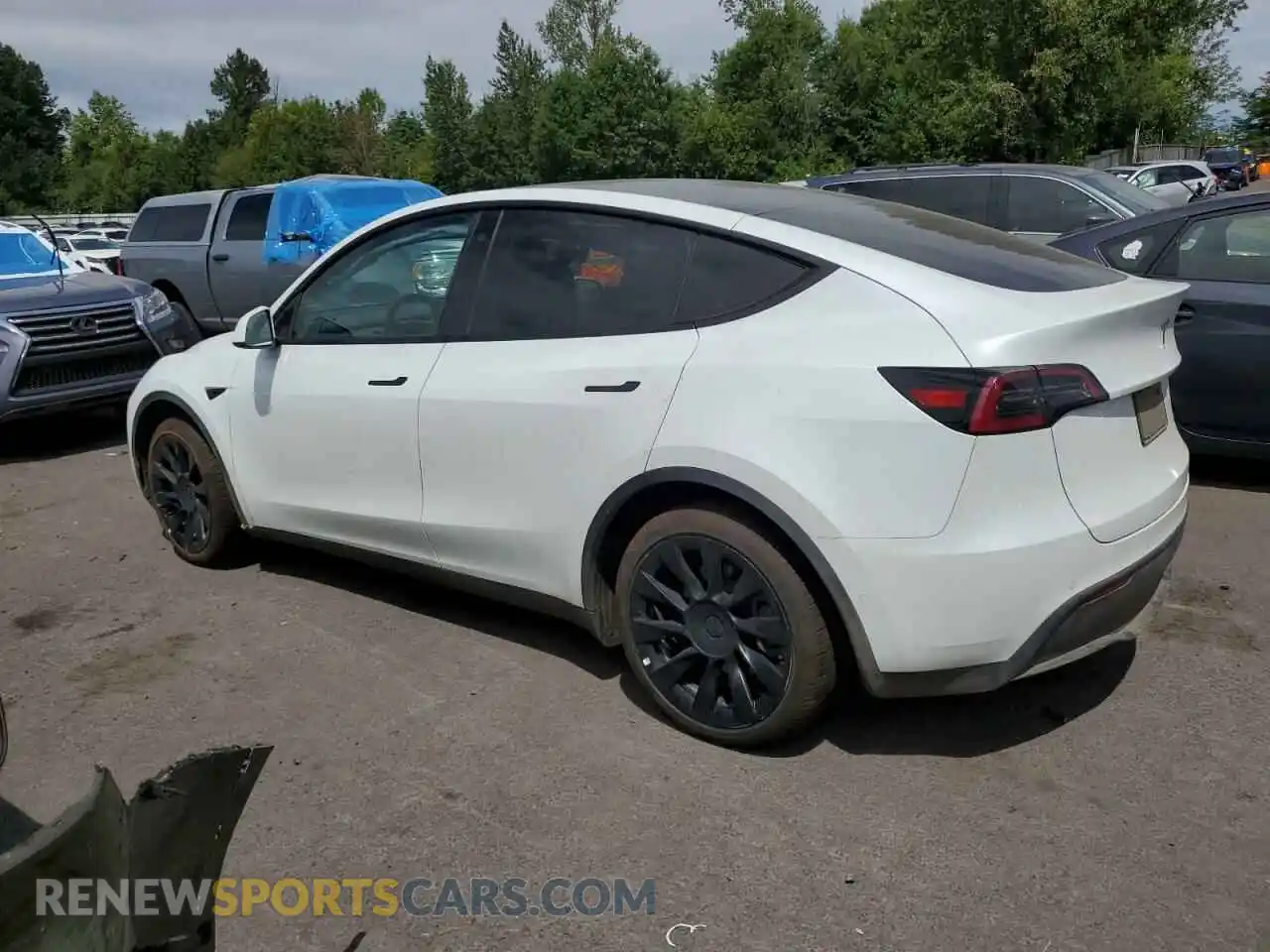 2 Photograph of a damaged car 7SAYGDEE6NF545254 TESLA MODEL Y 2022