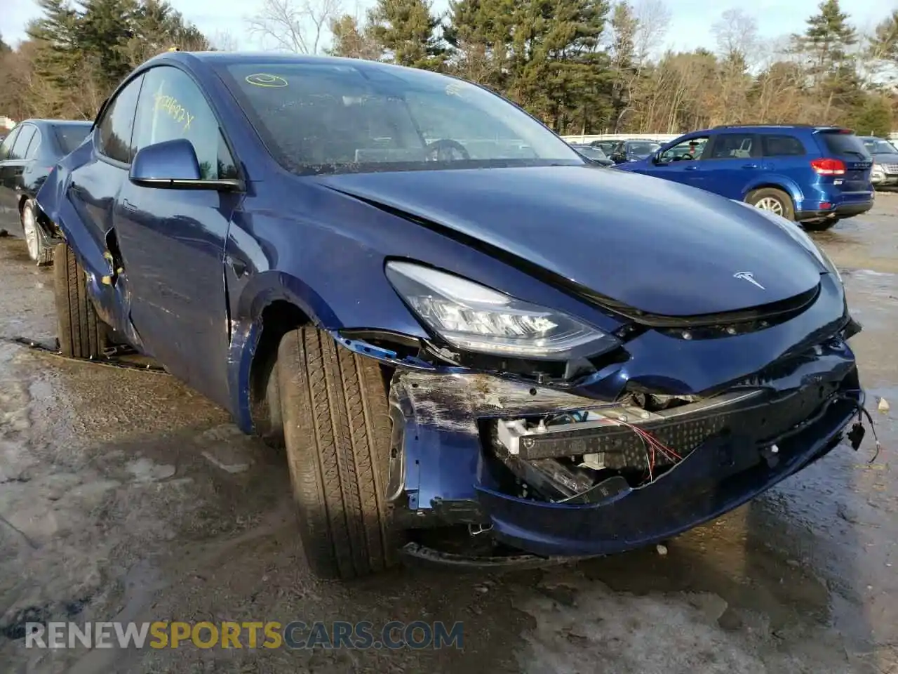1 Photograph of a damaged car 7SAYGDEE7NF310460 TESLA MODEL Y 2022