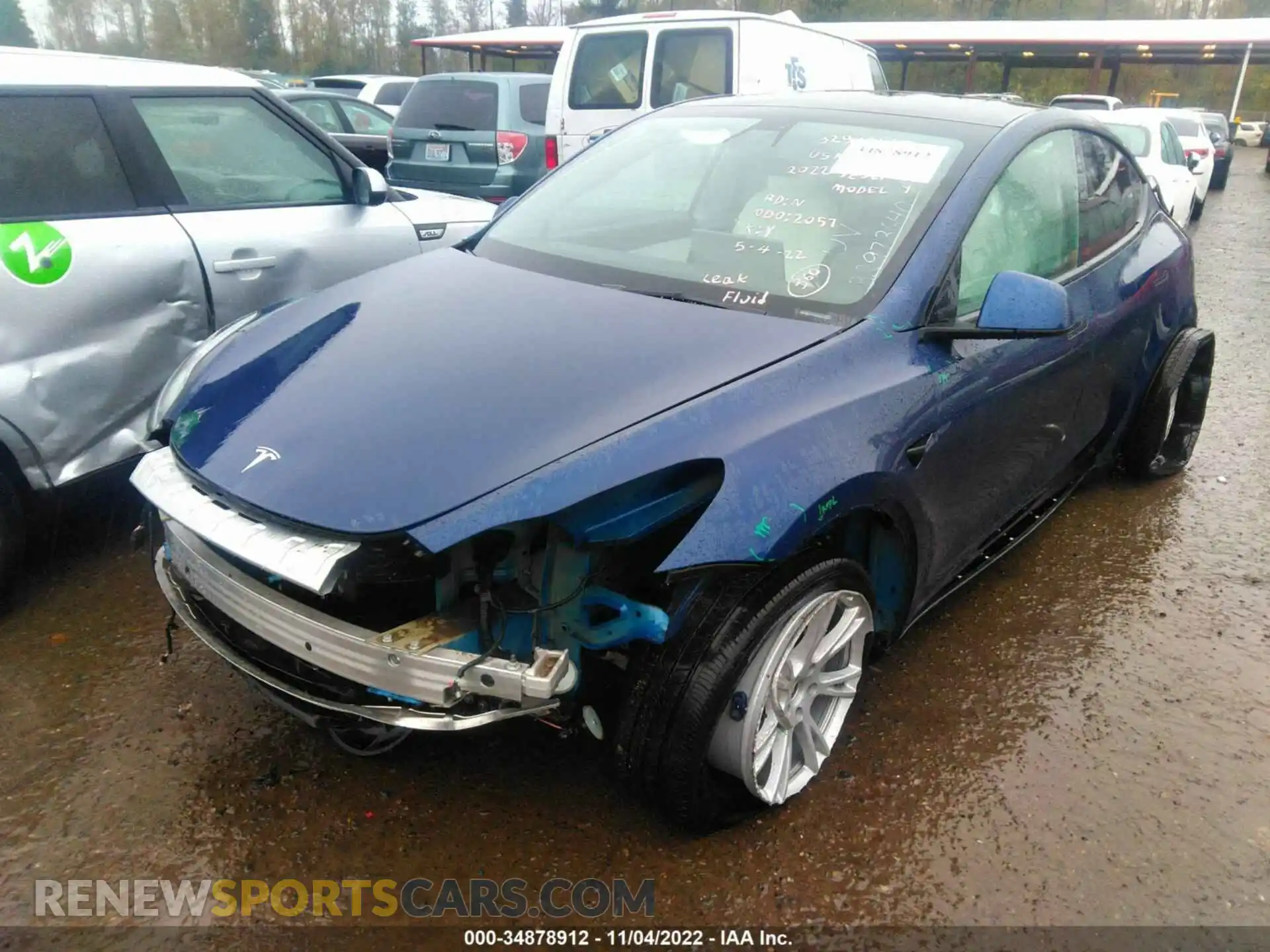 2 Photograph of a damaged car 7SAYGDEE7NF313326 TESLA MODEL Y 2022