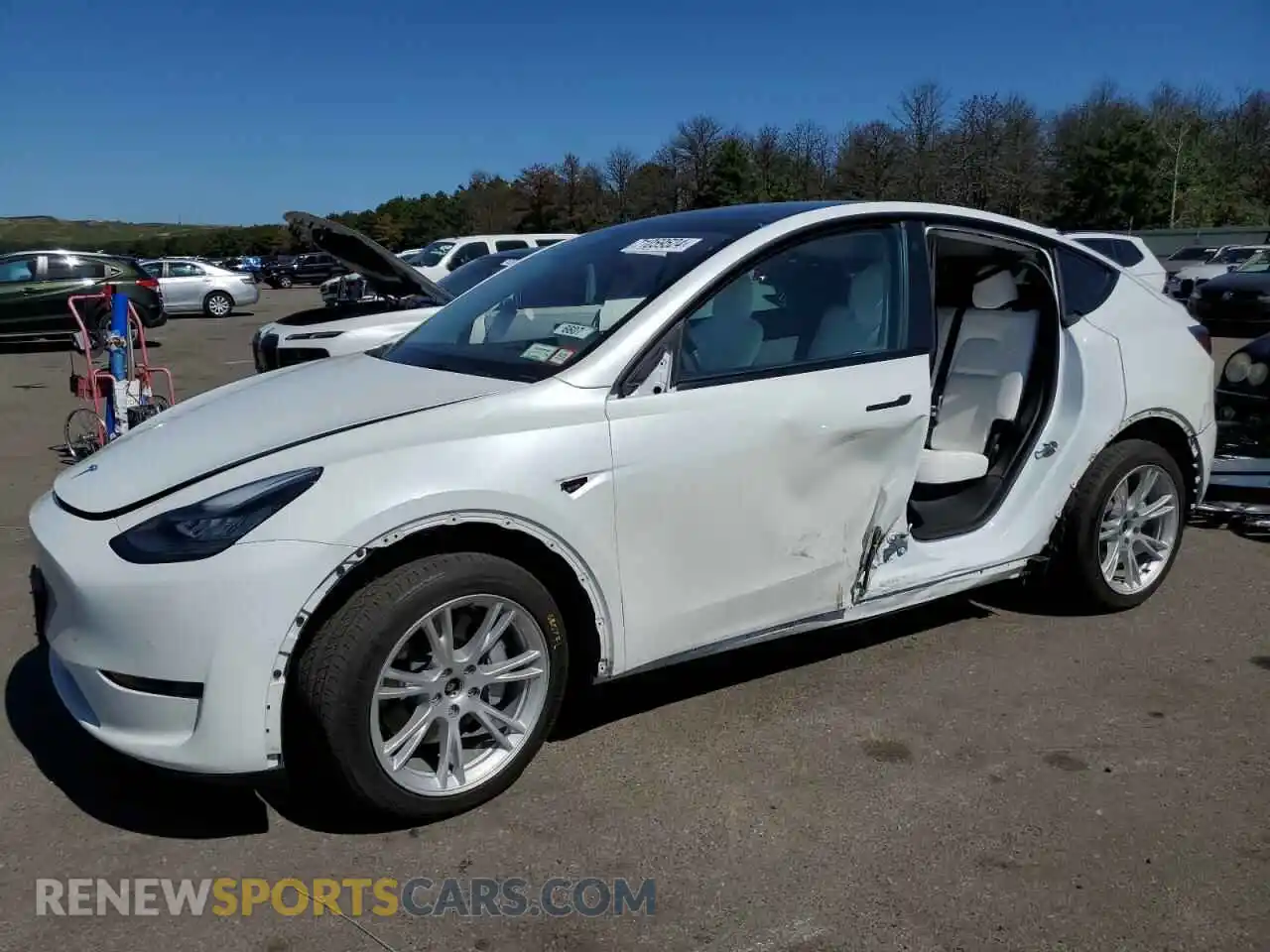 1 Photograph of a damaged car 7SAYGDEE7NF325895 TESLA MODEL Y 2022