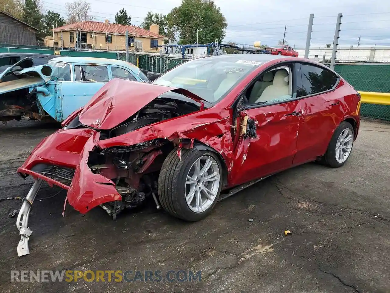 1 Photograph of a damaged car 7SAYGDEE7NF425379 TESLA MODEL Y 2022