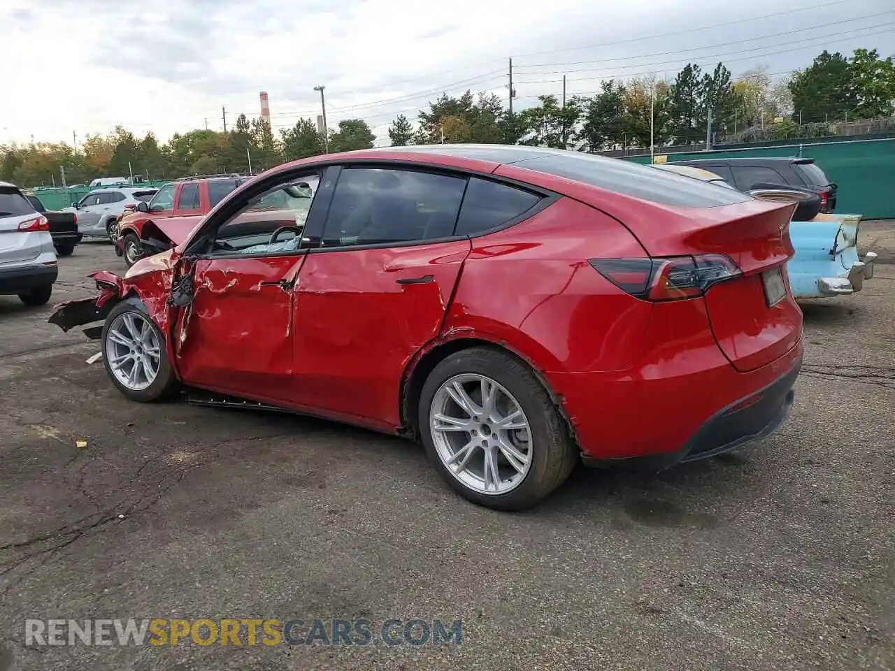 2 Photograph of a damaged car 7SAYGDEE7NF425379 TESLA MODEL Y 2022