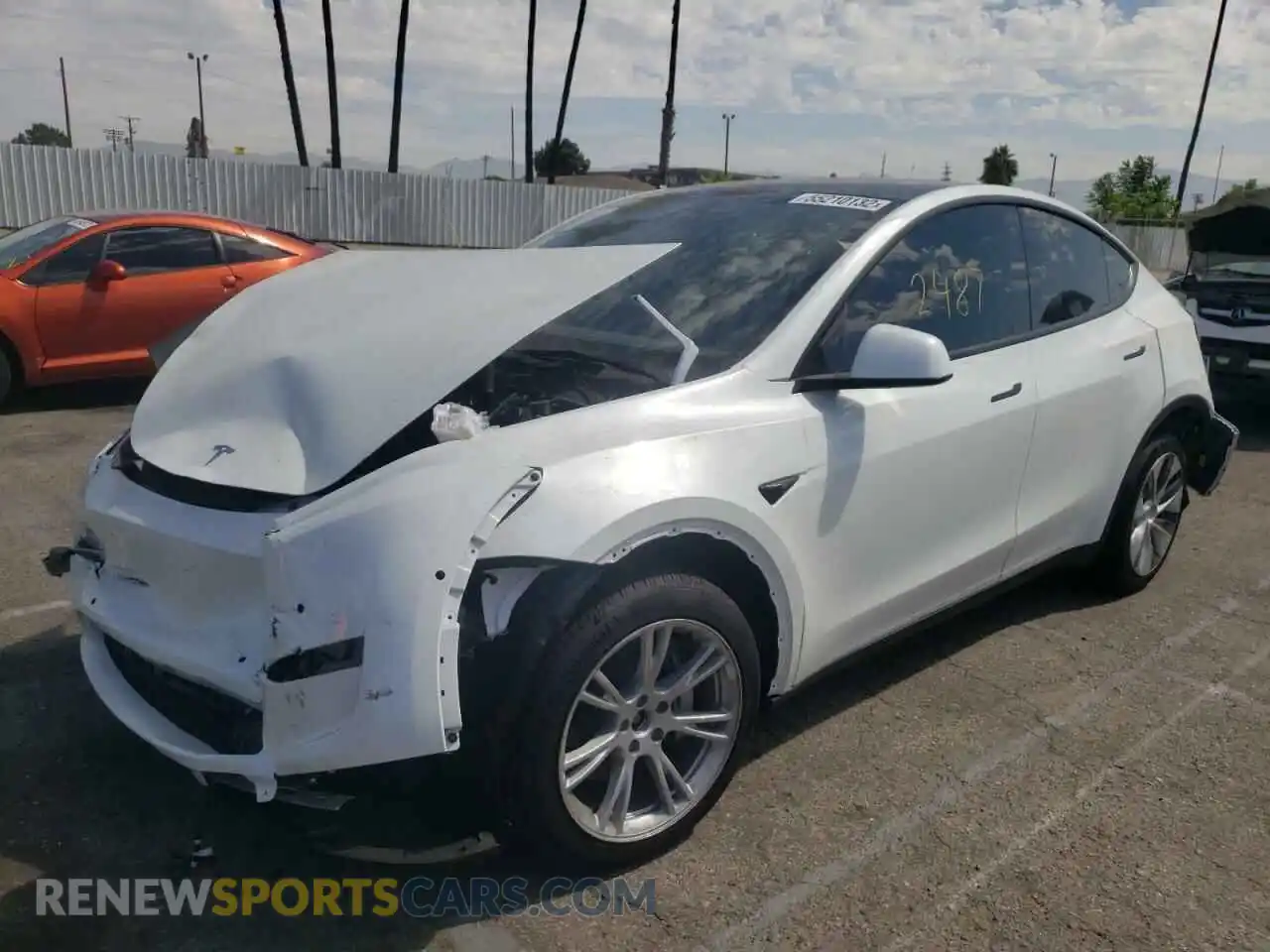 2 Photograph of a damaged car 7SAYGDEE7NF431893 TESLA MODEL Y 2022
