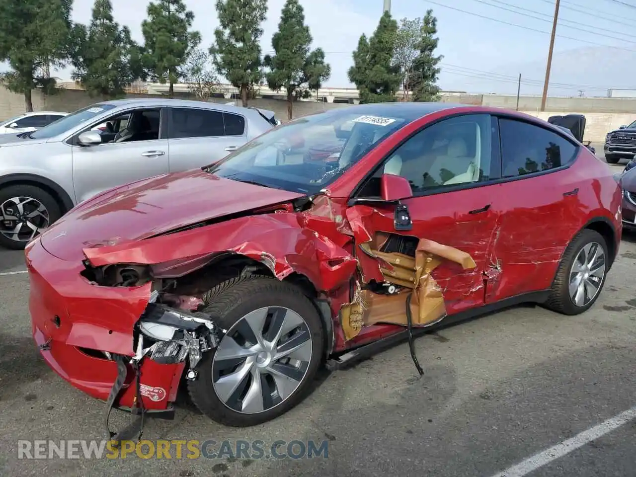 1 Photograph of a damaged car 7SAYGDEE7NF459385 TESLA MODEL Y 2022