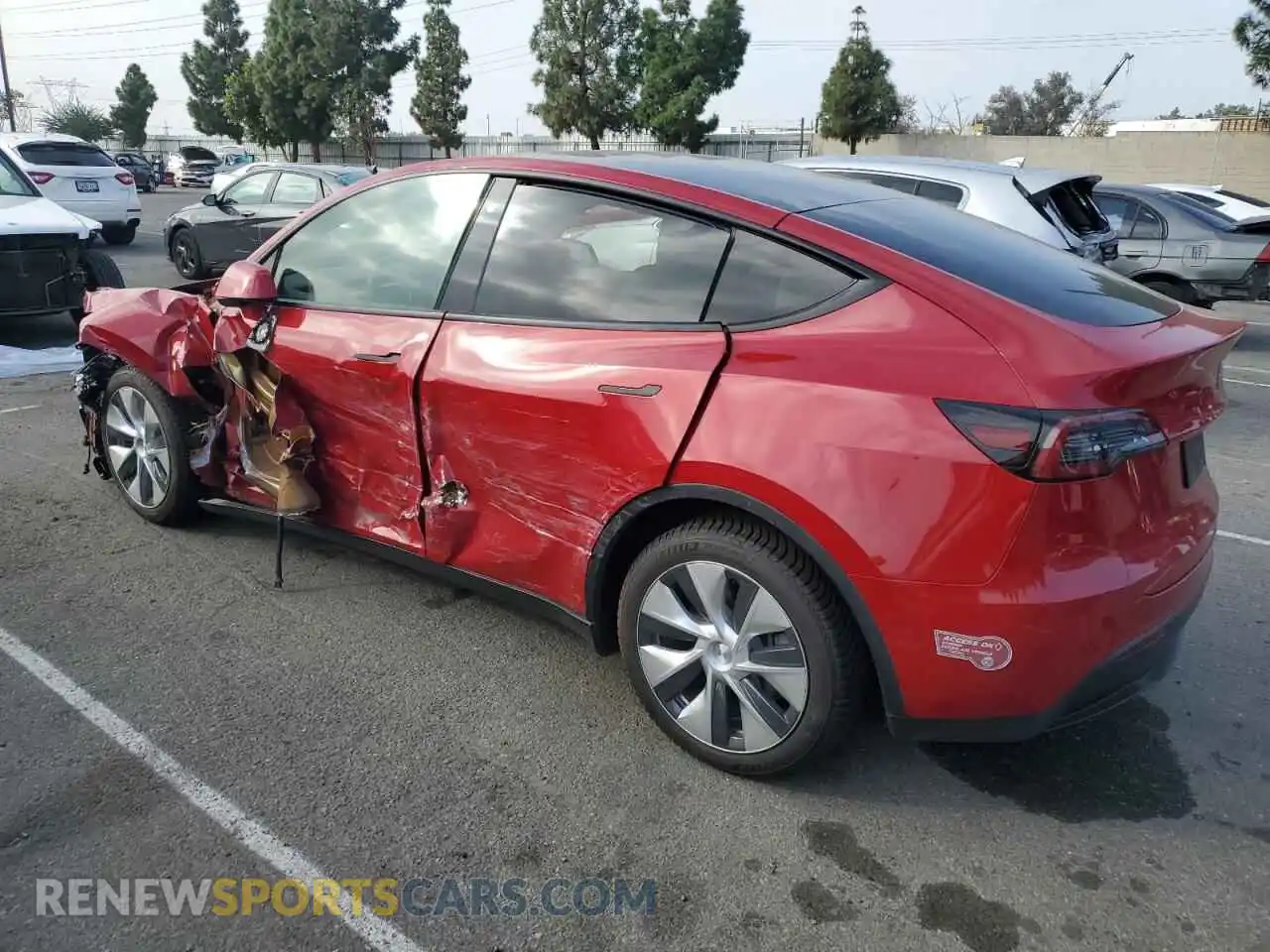 2 Photograph of a damaged car 7SAYGDEE7NF459385 TESLA MODEL Y 2022