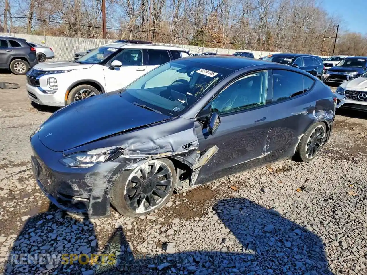 1 Photograph of a damaged car 7SAYGDEE7NF481578 TESLA MODEL Y 2022