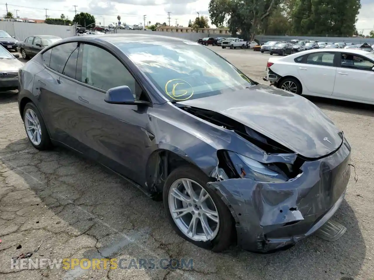 1 Photograph of a damaged car 7SAYGDEE7NF516264 TESLA MODEL Y 2022