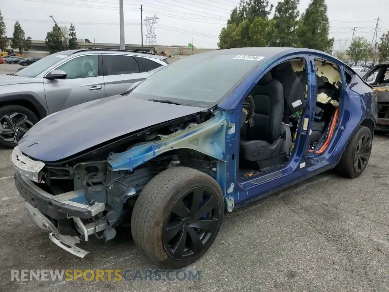 1 Photograph of a damaged car 7SAYGDEE7NF558398 TESLA MODEL Y 2022