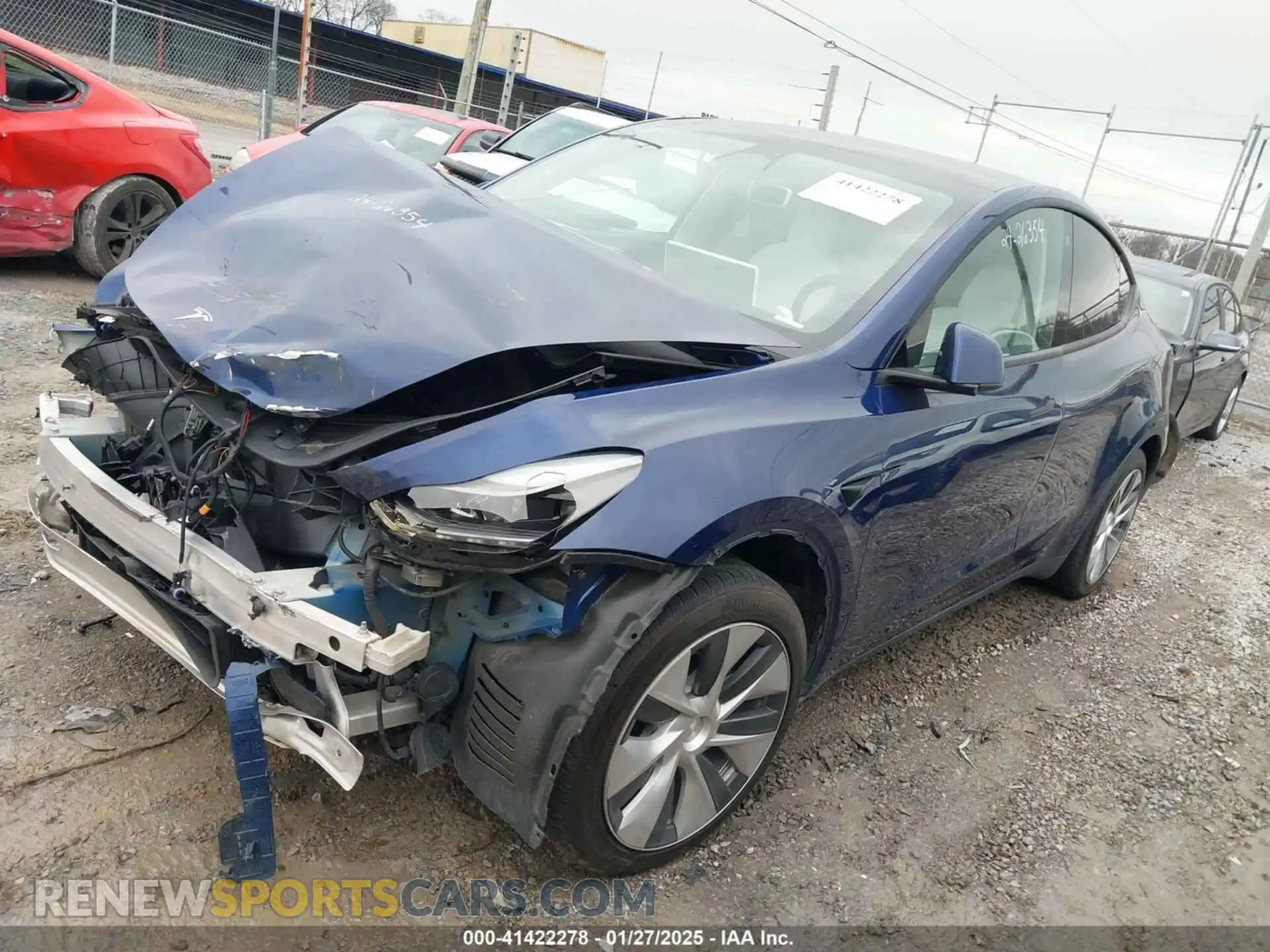 2 Photograph of a damaged car 7SAYGDEE7NF563035 TESLA MODEL Y 2022