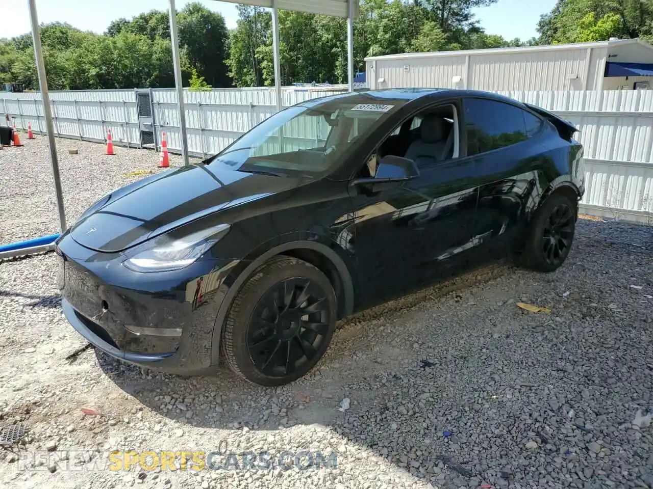 1 Photograph of a damaged car 7SAYGDEE8NA005949 TESLA MODEL Y 2022