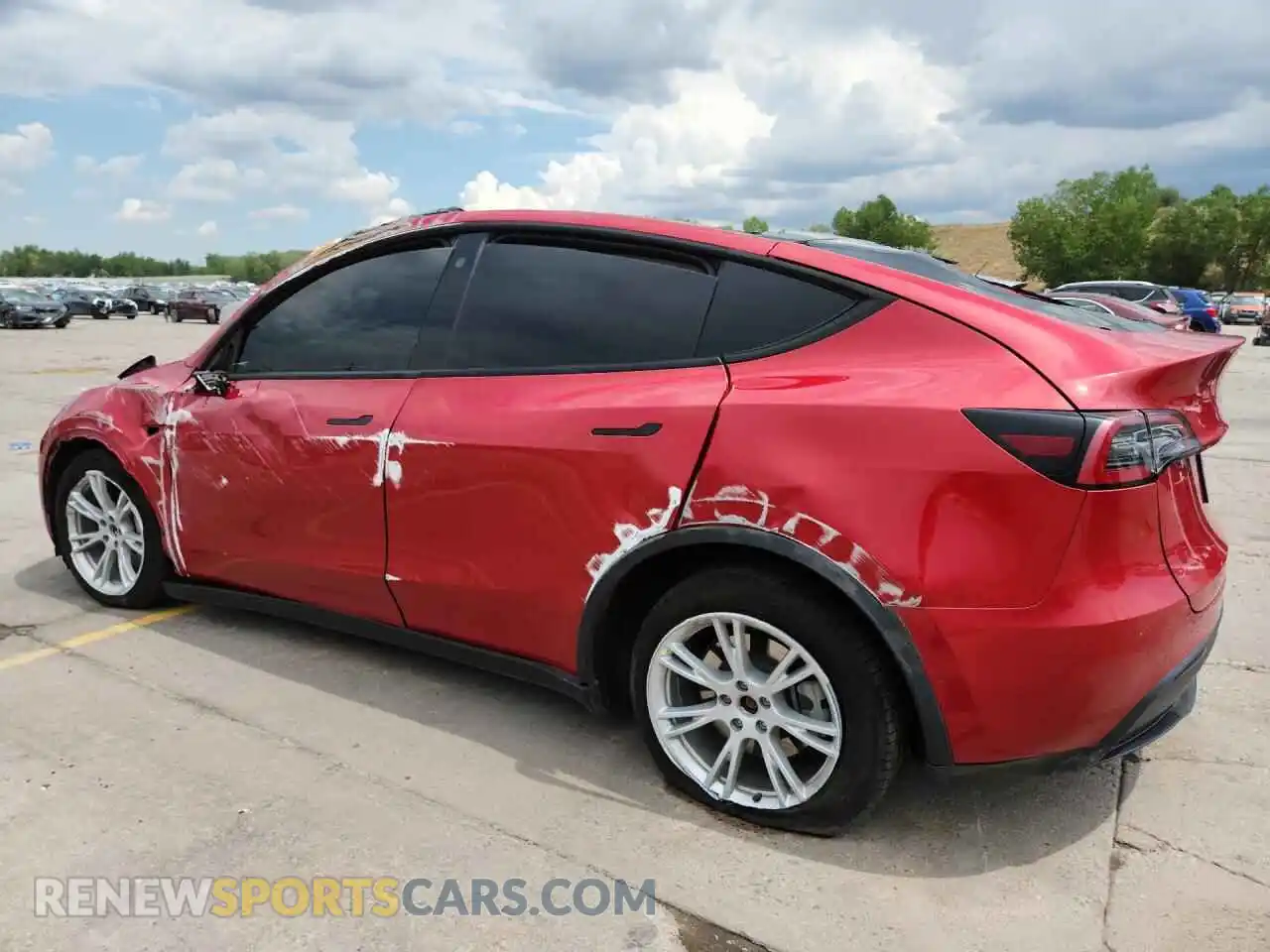 2 fotografías del automóvil dañado 7SAYGDEE8NA020371 TESLA MODEL Y 2022