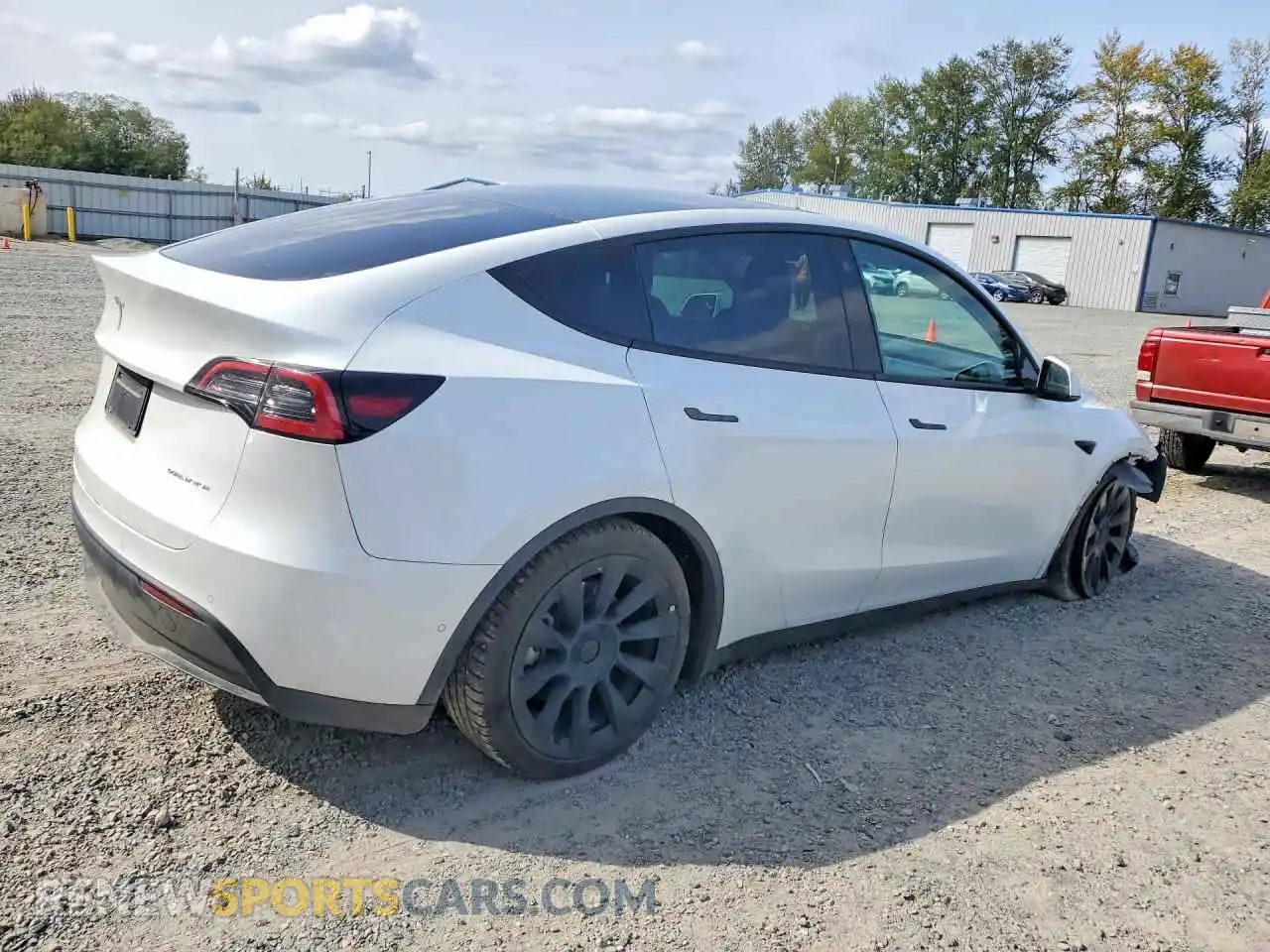 3 fotografías del automóvil dañado 7SAYGDEE8NF320477 TESLA MODEL Y 2022