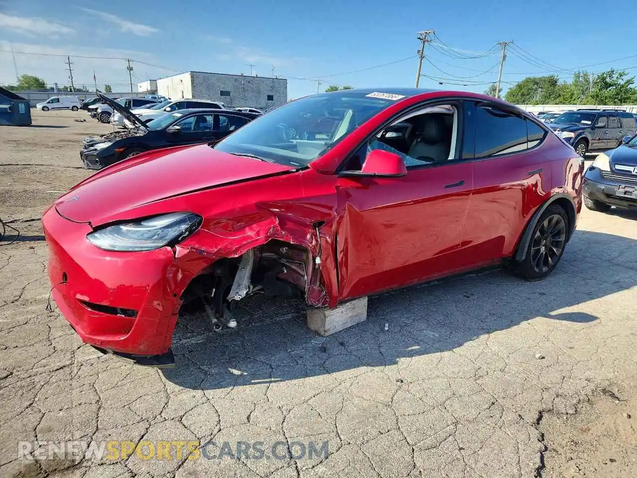 1 Photograph of a damaged car 7SAYGDEE8NF325940 TESLA MODEL Y 2022