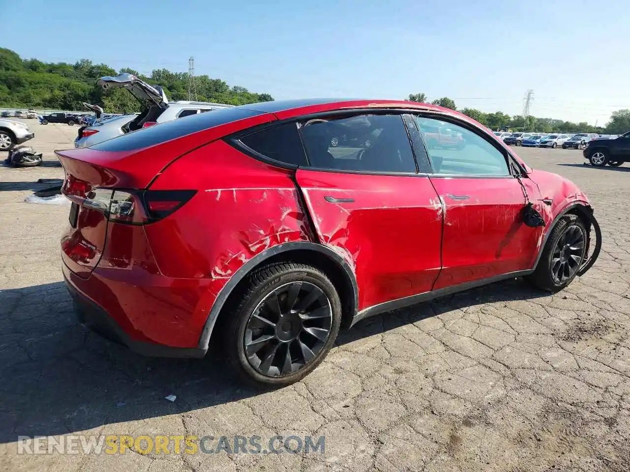 3 Photograph of a damaged car 7SAYGDEE8NF325940 TESLA MODEL Y 2022