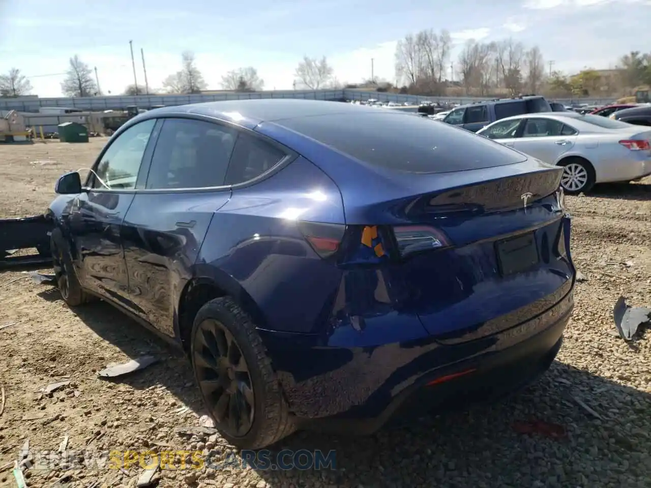 3 Photograph of a damaged car 7SAYGDEE8NF336338 TESLA MODEL Y 2022