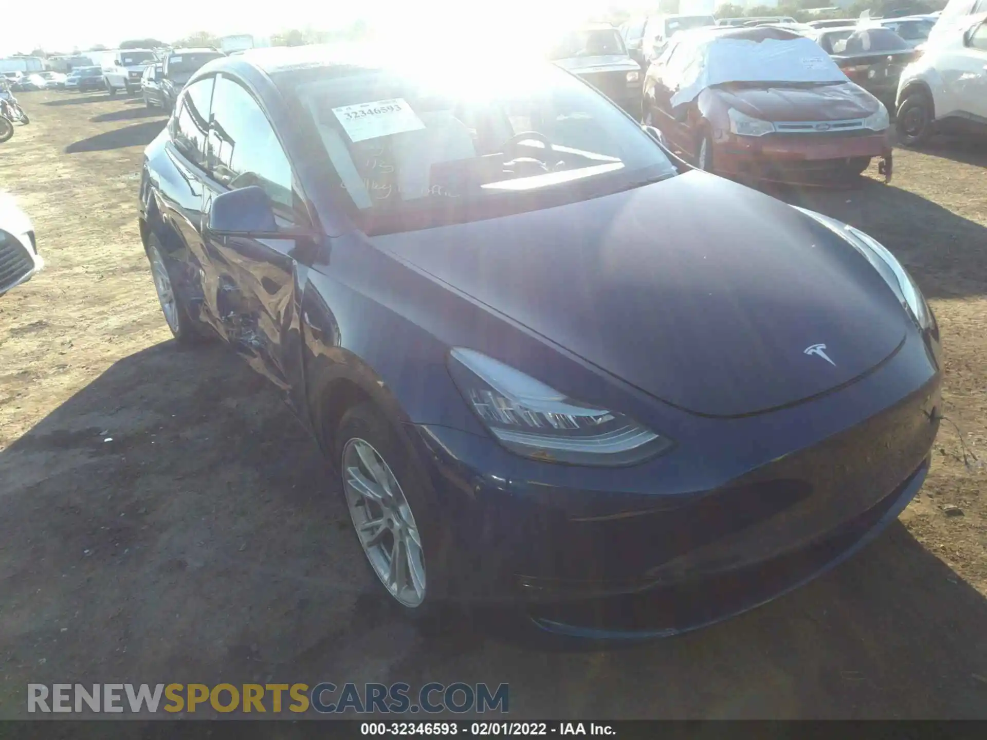 1 Photograph of a damaged car 7SAYGDEE8NF339482 TESLA MODEL Y 2022