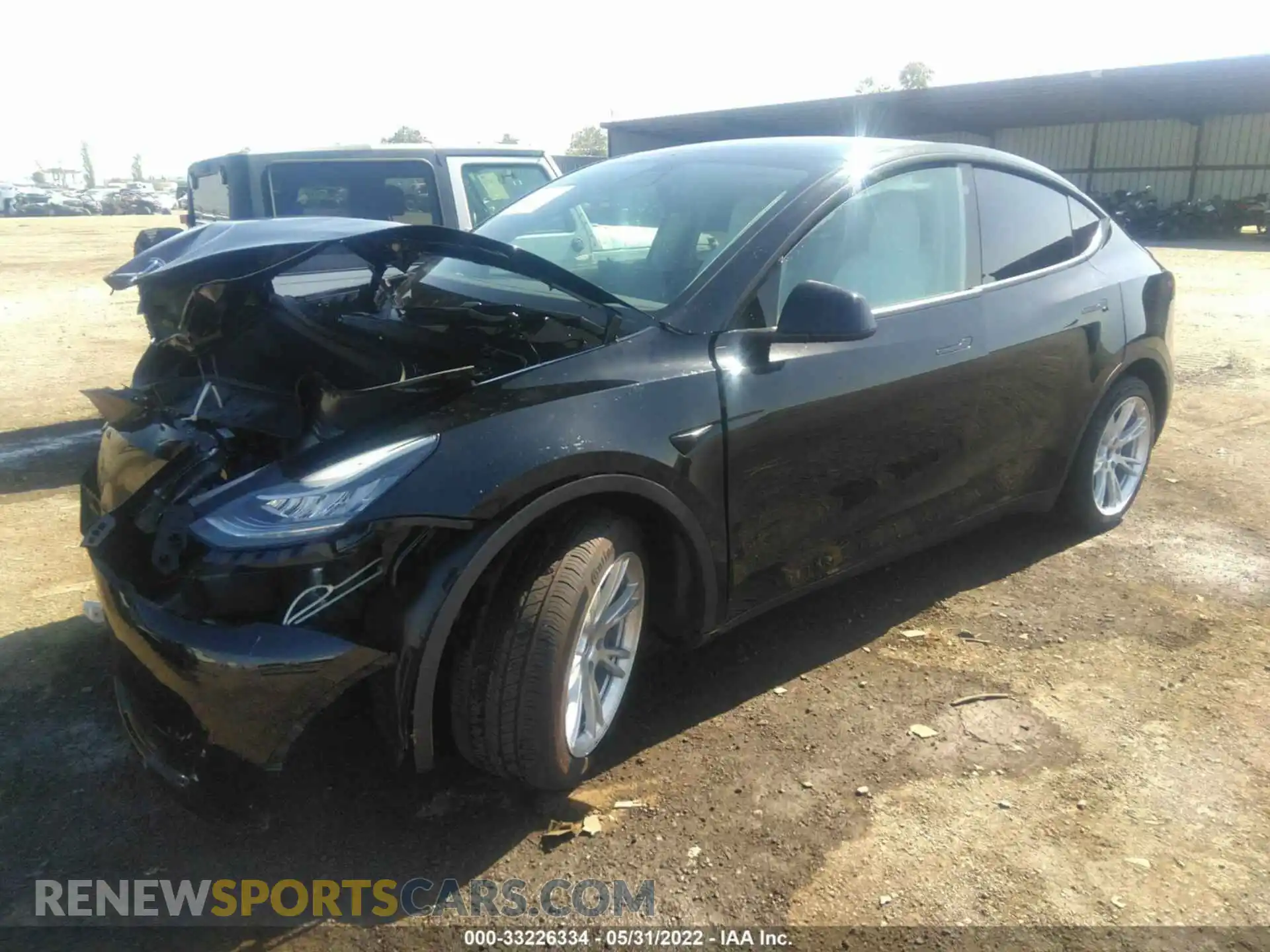 2 Photograph of a damaged car 7SAYGDEE8NF354810 TESLA MODEL Y 2022