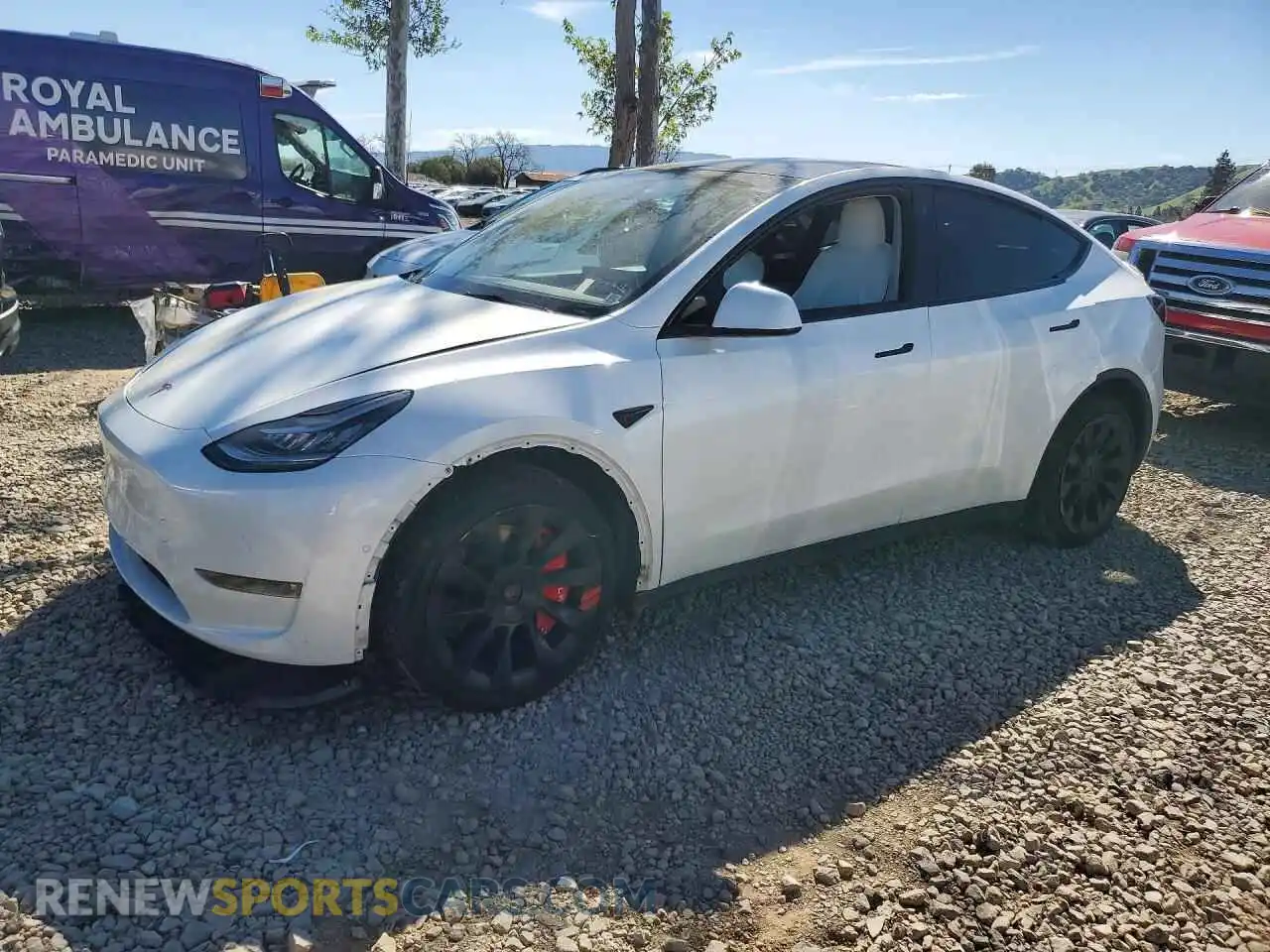 1 Photograph of a damaged car 7SAYGDEE8NF360929 TESLA MODEL Y 2022