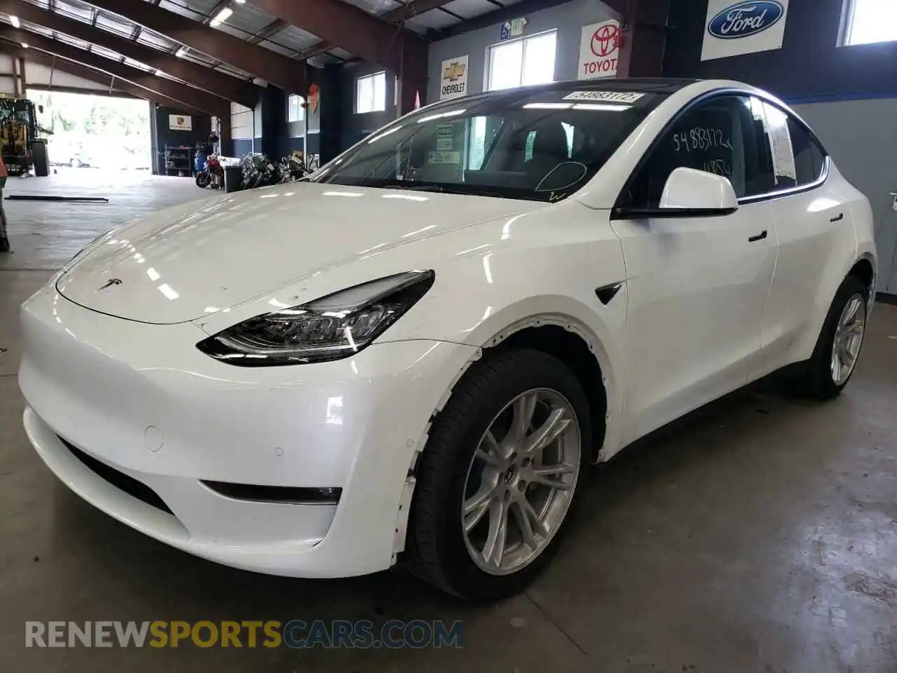 2 Photograph of a damaged car 7SAYGDEE8NF371607 TESLA MODEL Y 2022