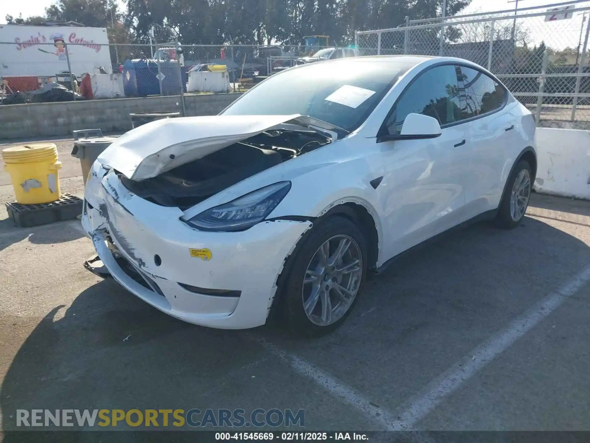 2 fotografías del automóvil dañado 7SAYGDEE8NF374636 TESLA MODEL Y 2022