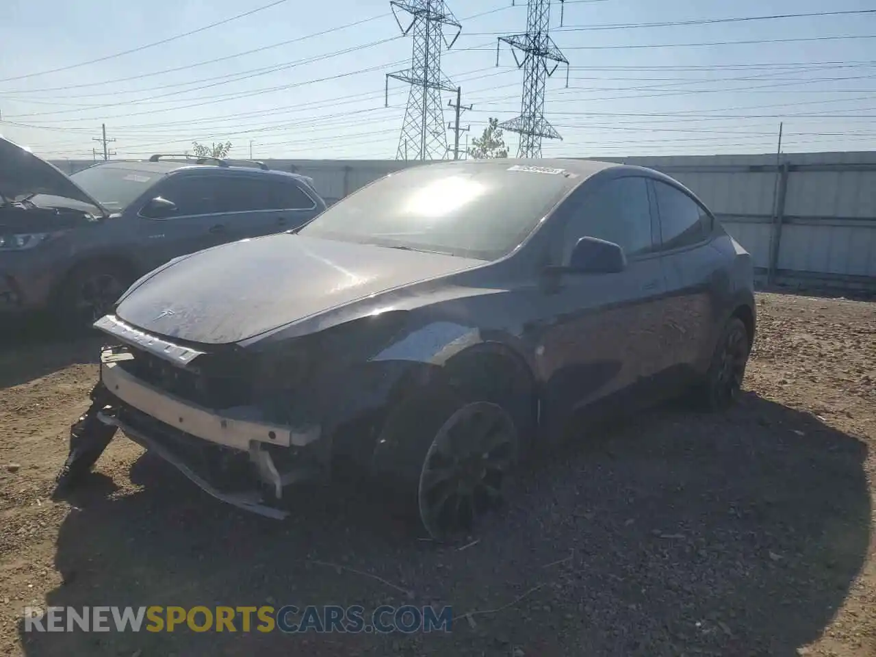 1 Photograph of a damaged car 7SAYGDEE8NF387306 TESLA MODEL Y 2022