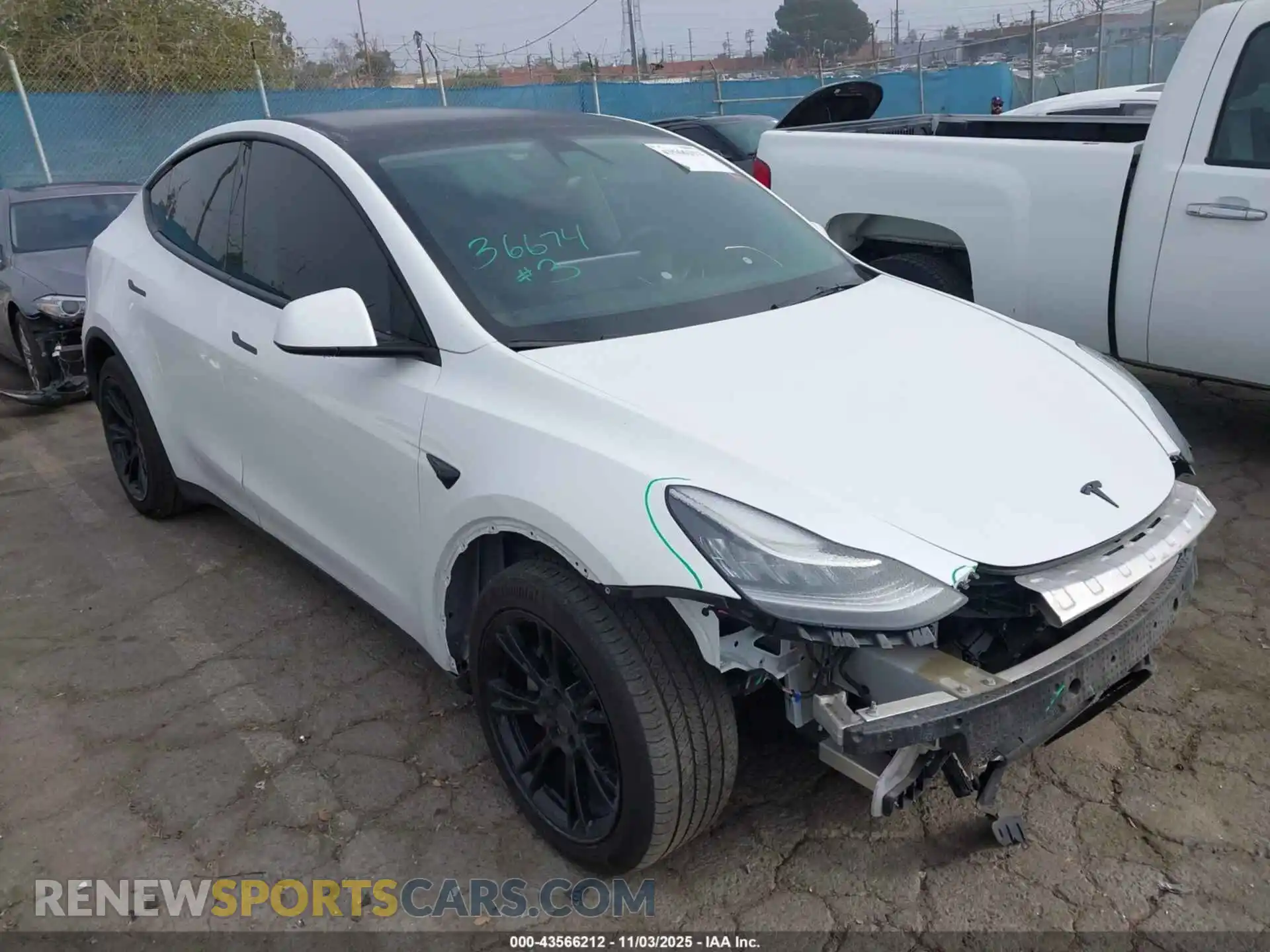 1 fotografías del automóvil dañado 7SAYGDEE8NF399861 TESLA MODEL Y 2022