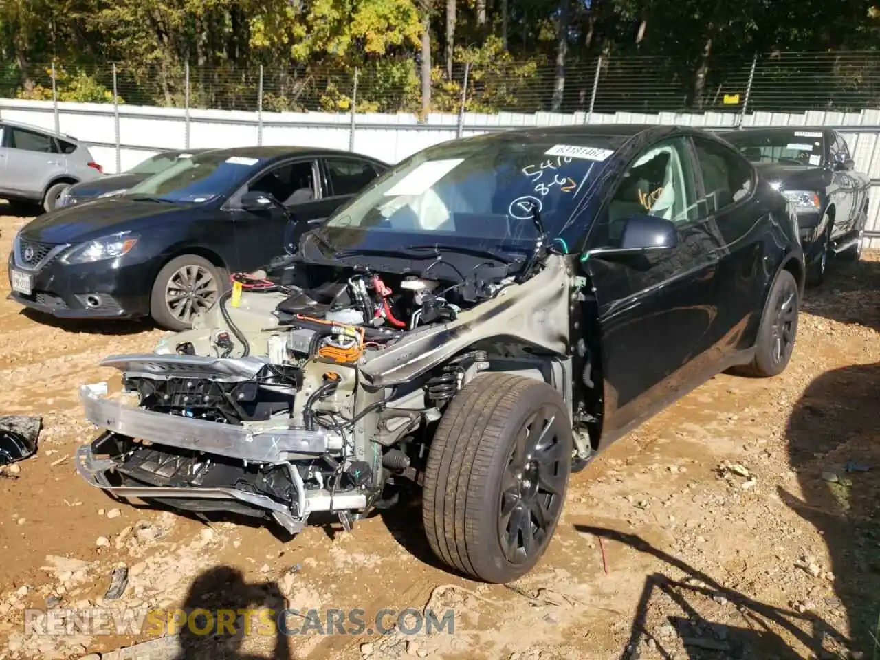 2 Photograph of a damaged car 7SAYGDEE8NF425410 TESLA MODEL Y 2022