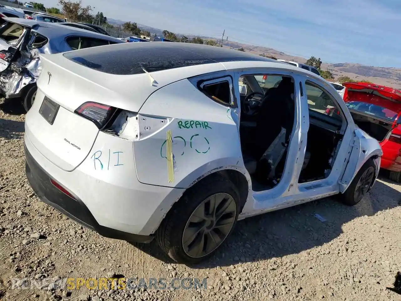 3 Photograph of a damaged car 7SAYGDEE8NF434026 TESLA MODEL Y 2022