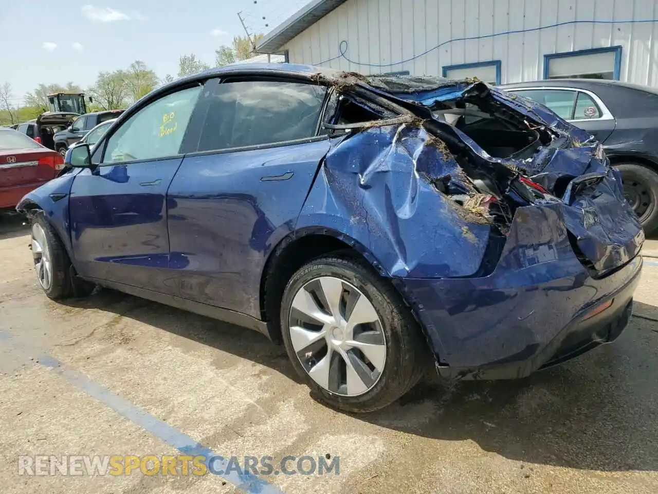 2 fotografías del automóvil dañado 7SAYGDEE8NF447410 TESLA MODEL Y 2022