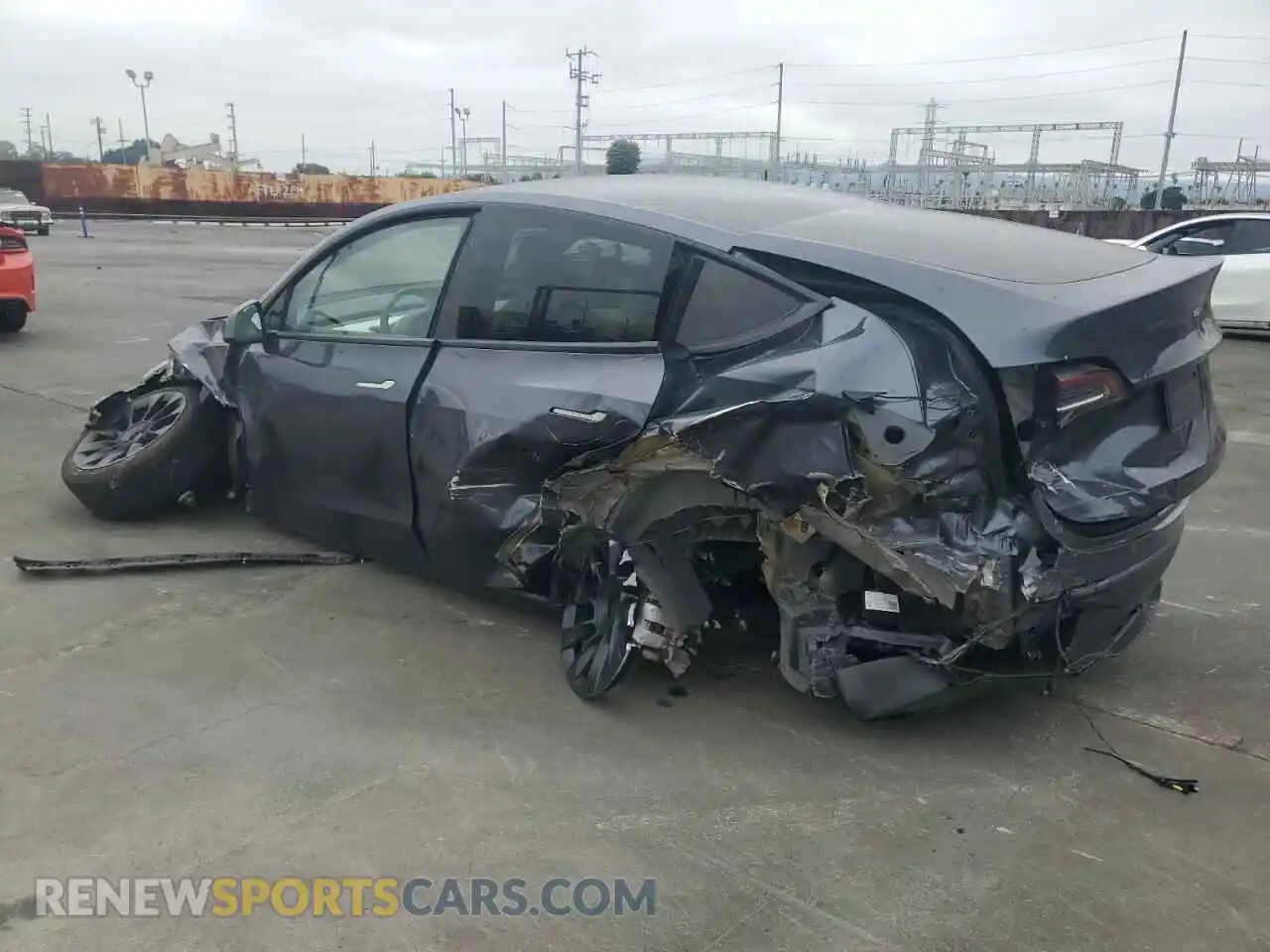 2 Photograph of a damaged car 7SAYGDEE8NF454387 TESLA MODEL Y 2022