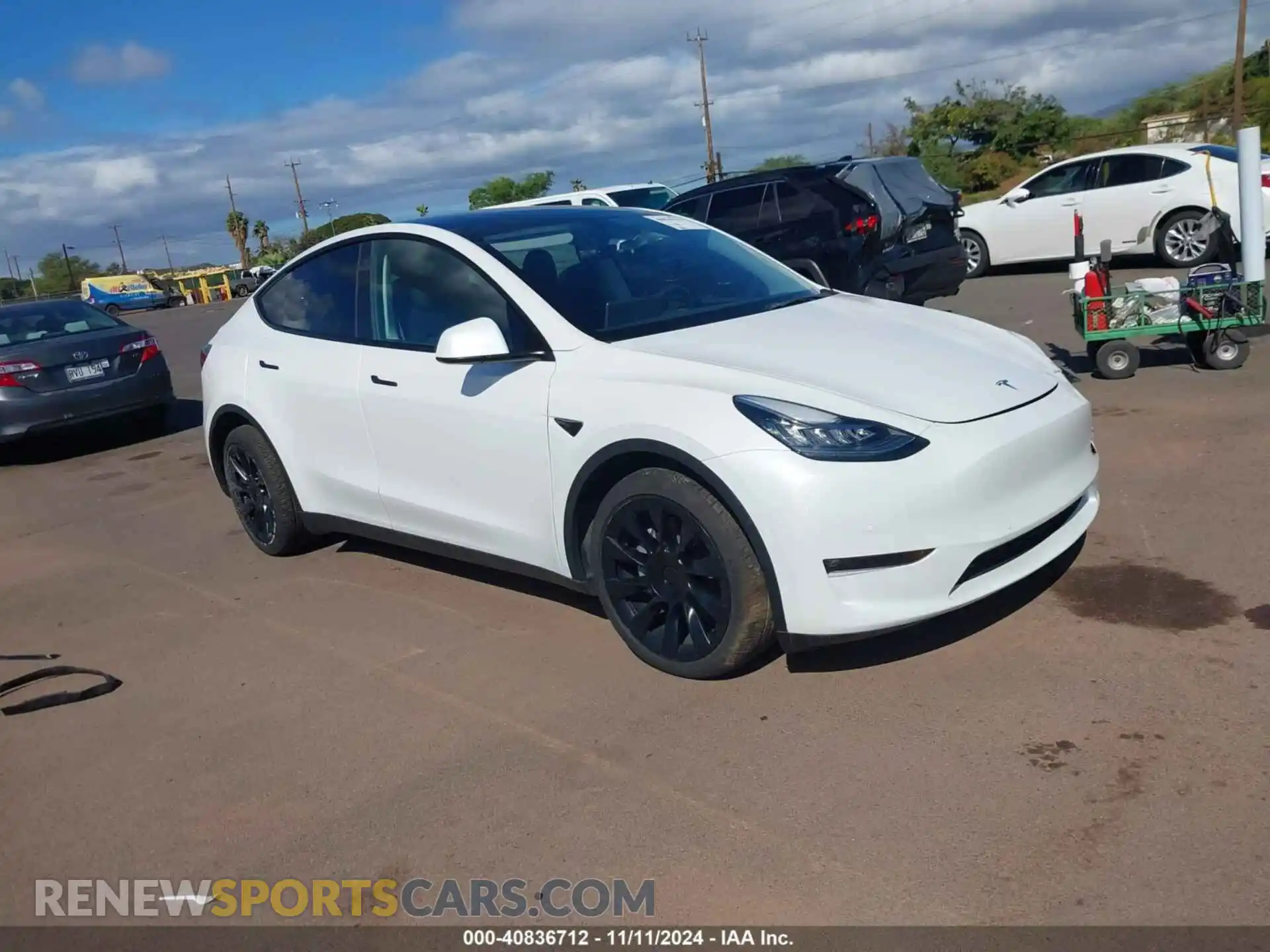 1 Photograph of a damaged car 7SAYGDEE8NF573282 TESLA MODEL Y 2022