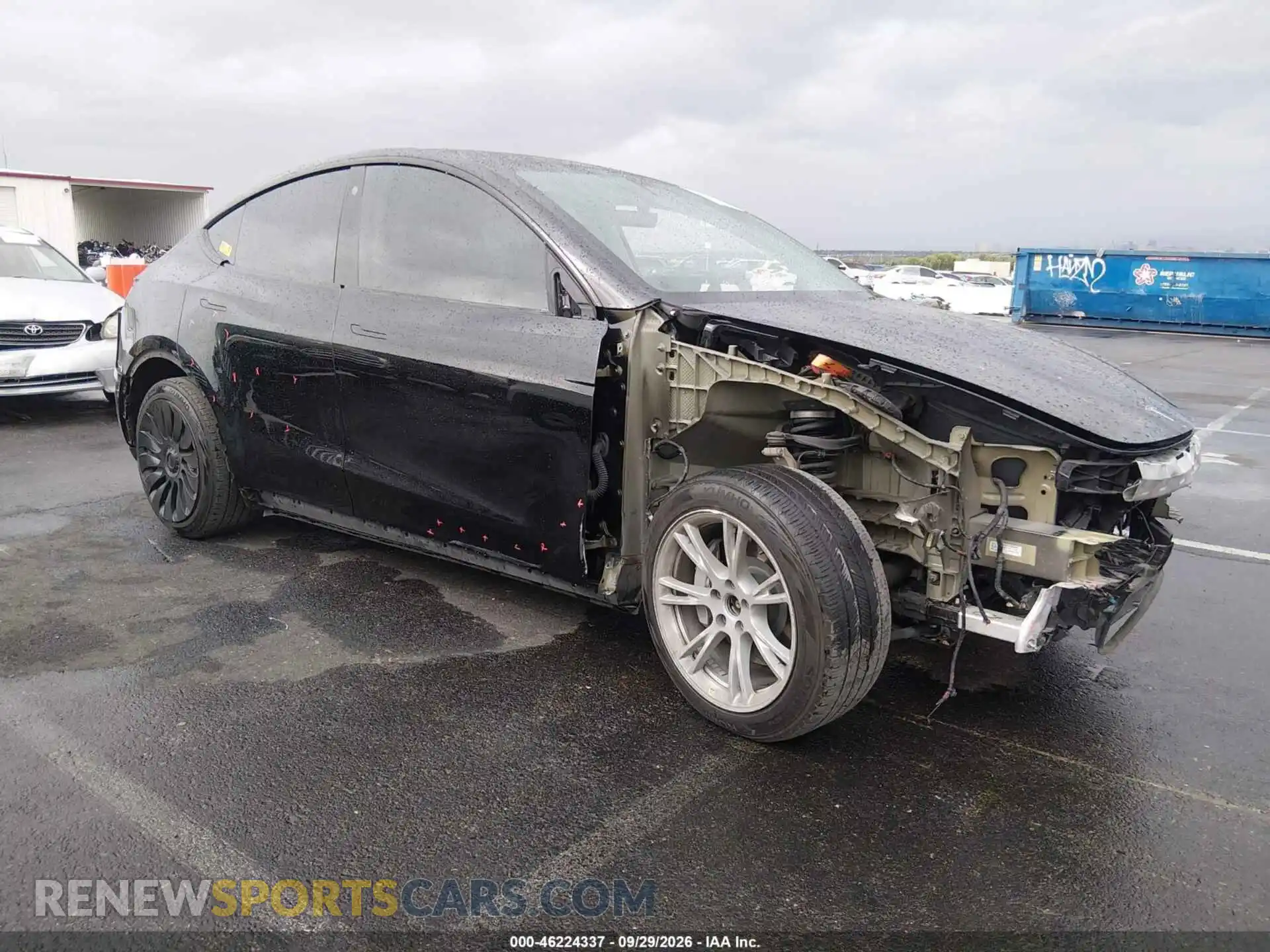 1 fotografías del automóvil dañado 7SAYGDEE9NA001568 TESLA MODEL Y 2022