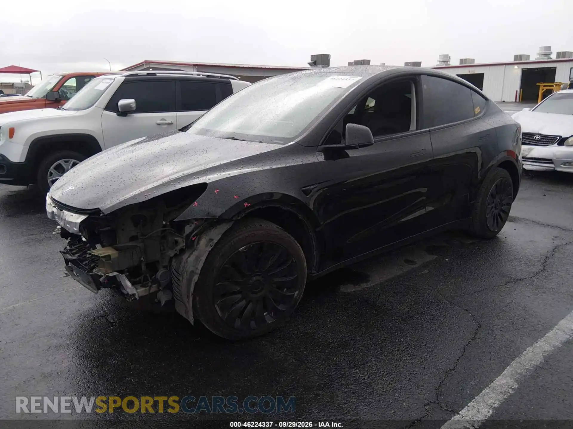 2 fotografías del automóvil dañado 7SAYGDEE9NA001568 TESLA MODEL Y 2022