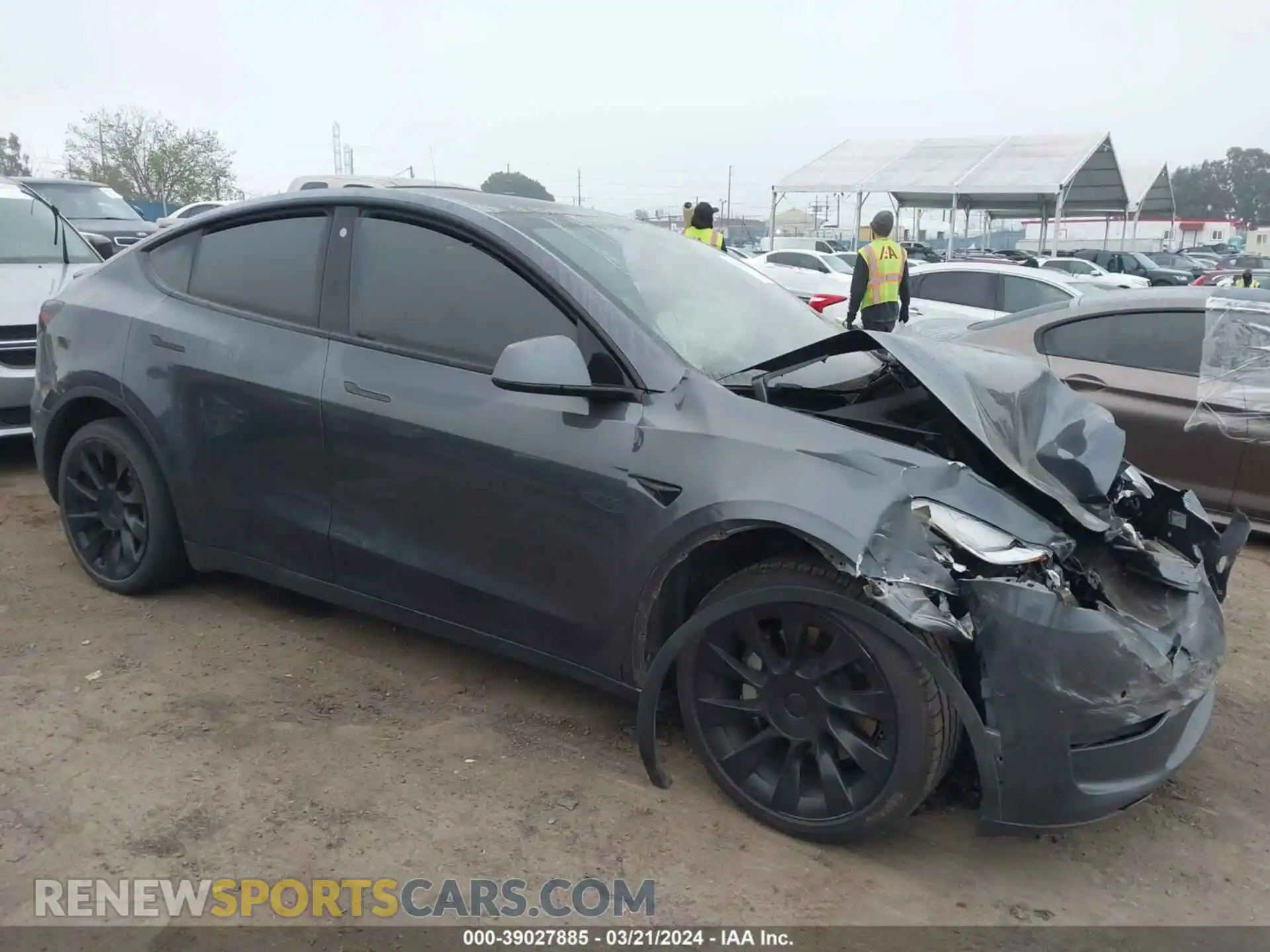 1 Photograph of a damaged car 7SAYGDEE9NF307513 TESLA MODEL Y 2022
