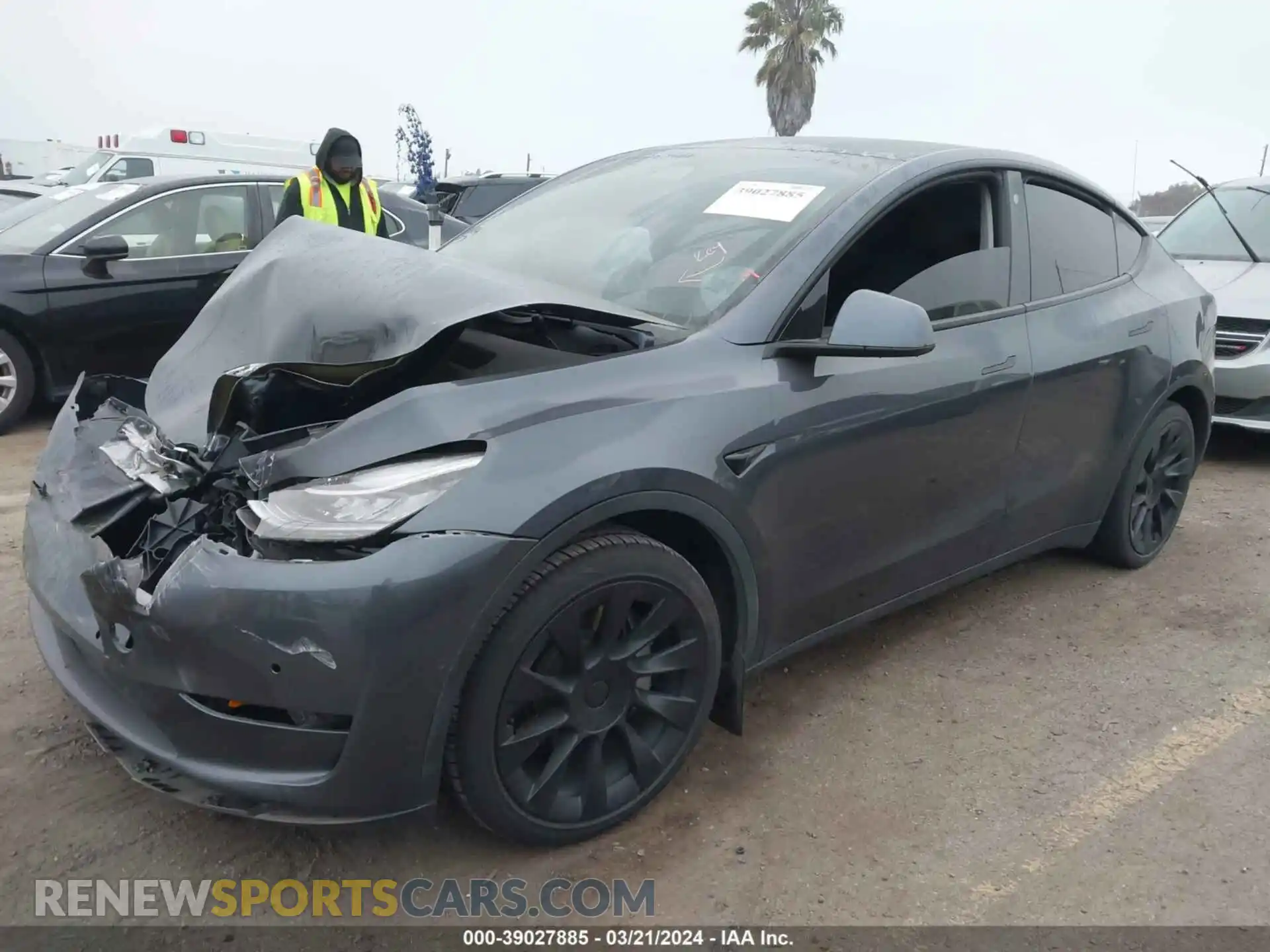 2 Photograph of a damaged car 7SAYGDEE9NF307513 TESLA MODEL Y 2022