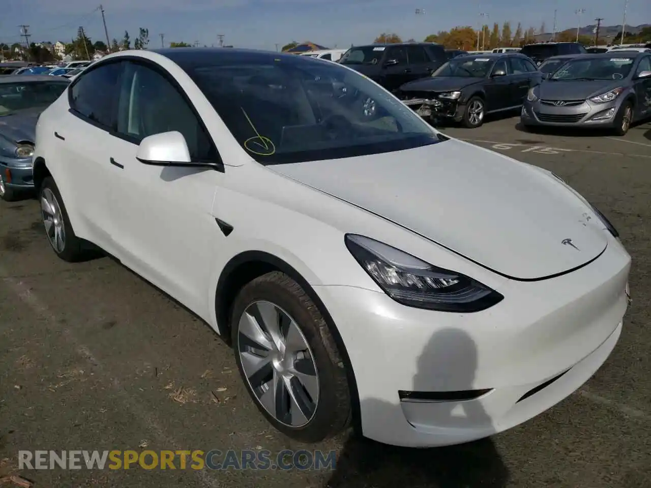 1 Photograph of a damaged car 7SAYGDEE9NF352967 TESLA MODEL Y 2022
