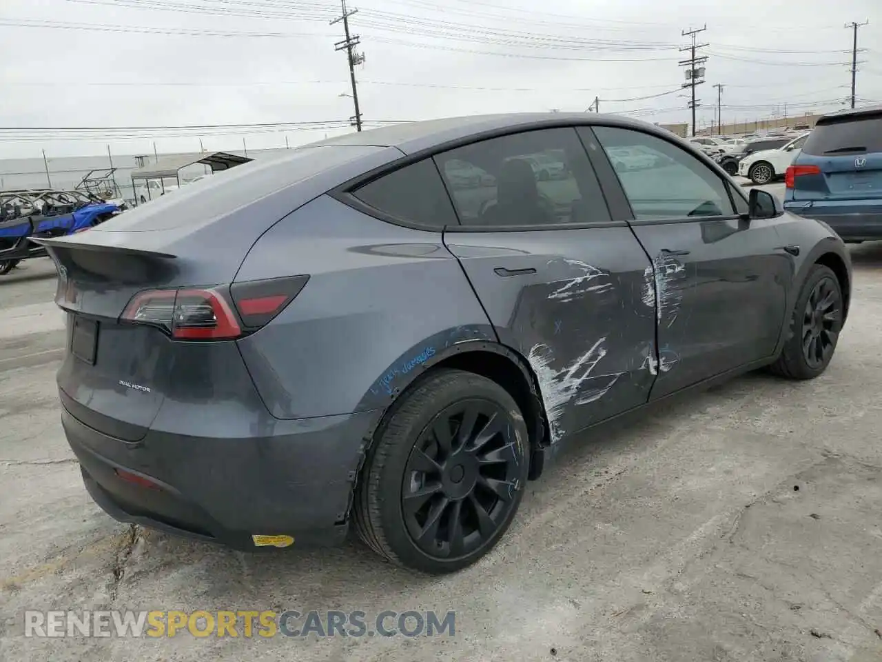 3 Photograph of a damaged car 7SAYGDEE9NF393163 TESLA MODEL Y 2022