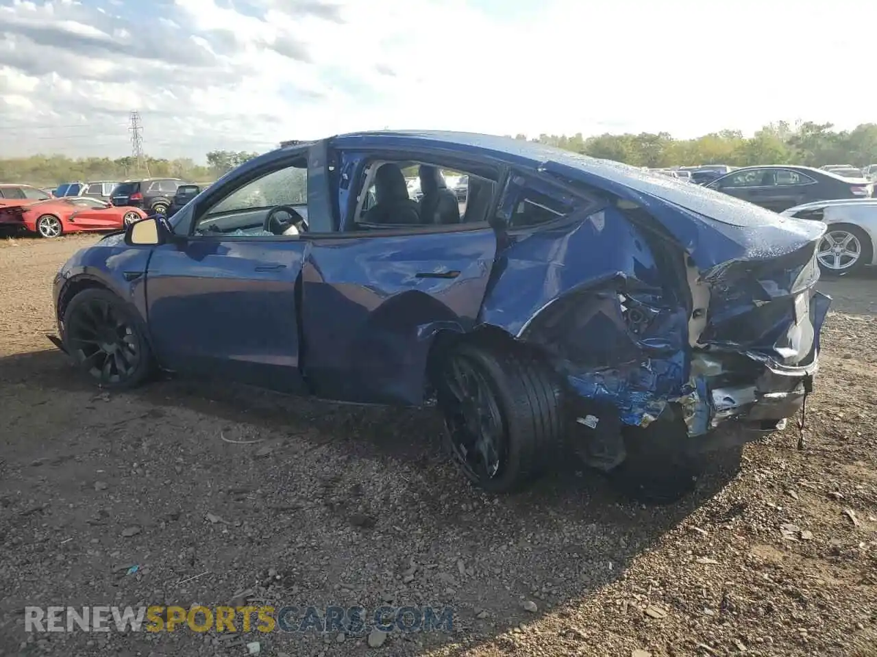 2 Photograph of a damaged car 7SAYGDEE9NF423021 TESLA MODEL Y 2022