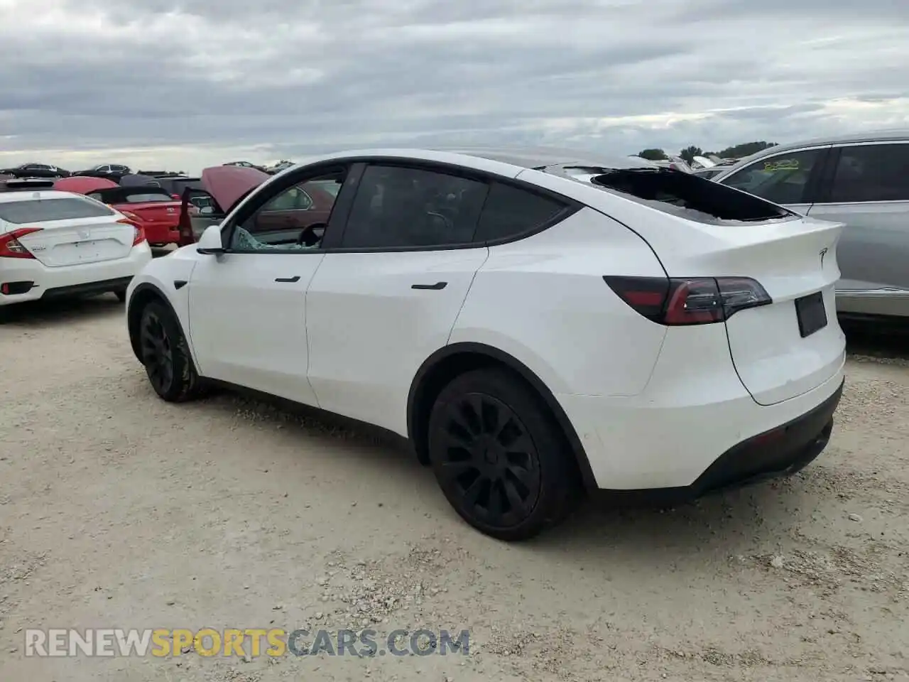 2 fotografías del automóvil dañado 7SAYGDEE9NF460196 TESLA MODEL Y 2022