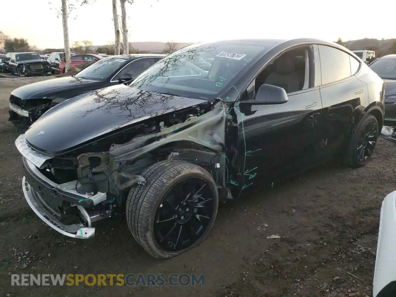 1 Photograph of a damaged car 7SAYGDEE9NF480030 TESLA MODEL Y 2022