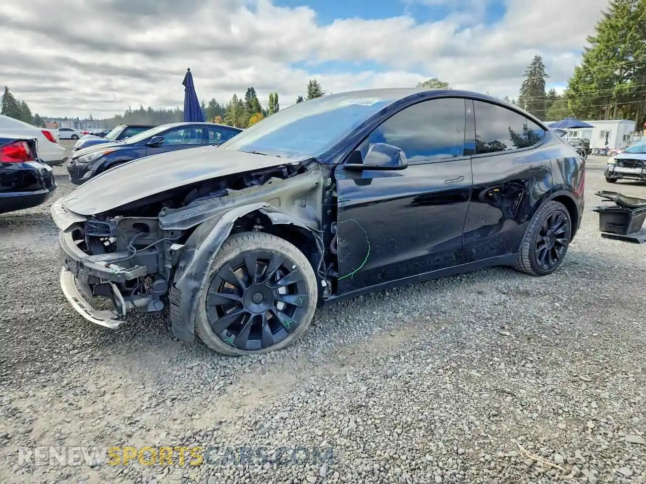 1 Photograph of a damaged car 7SAYGDEE9NF481923 TESLA MODEL Y 2022