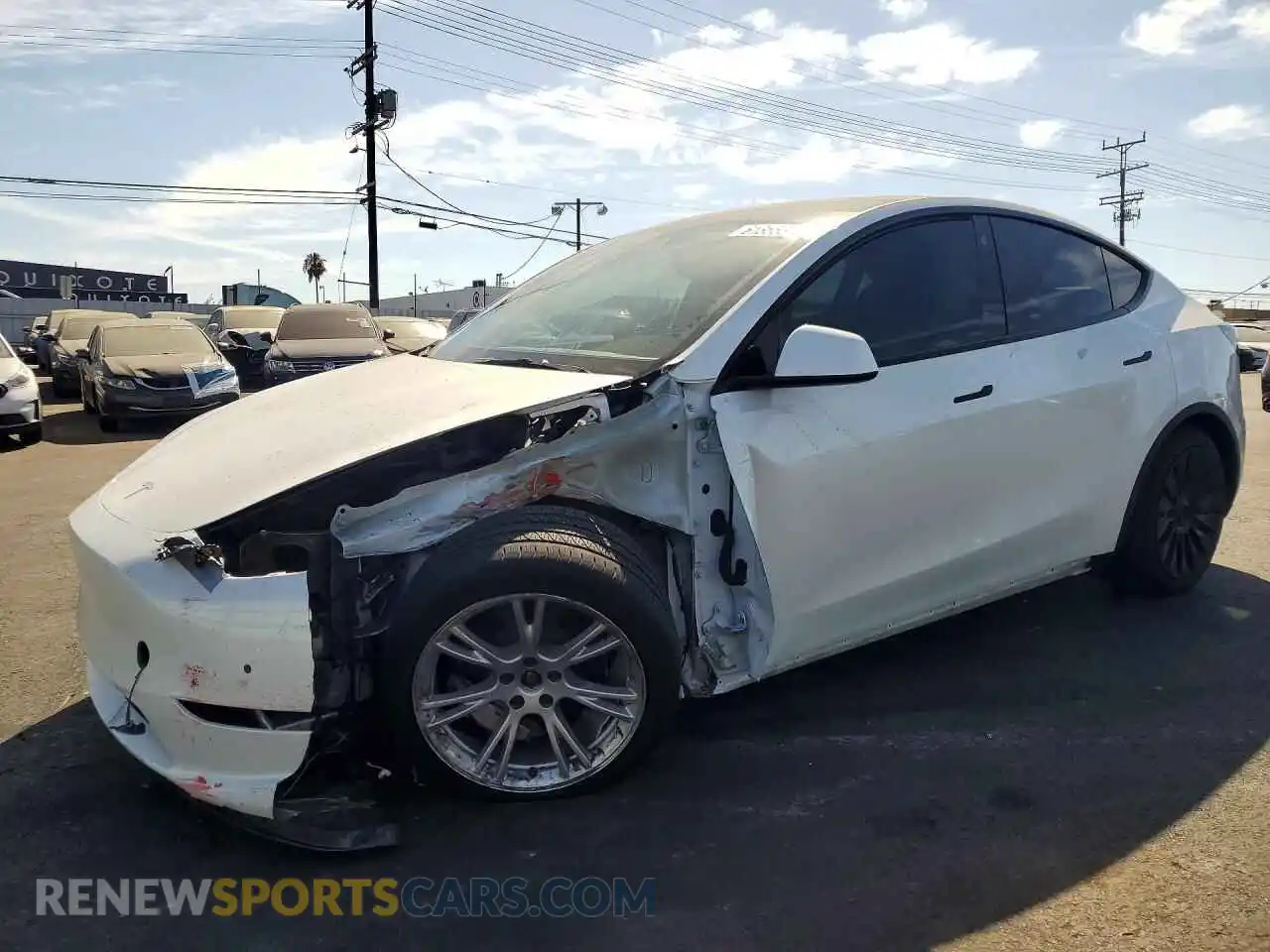 1 Photograph of a damaged car 7SAYGDEE9NF557902 TESLA MODEL Y 2022