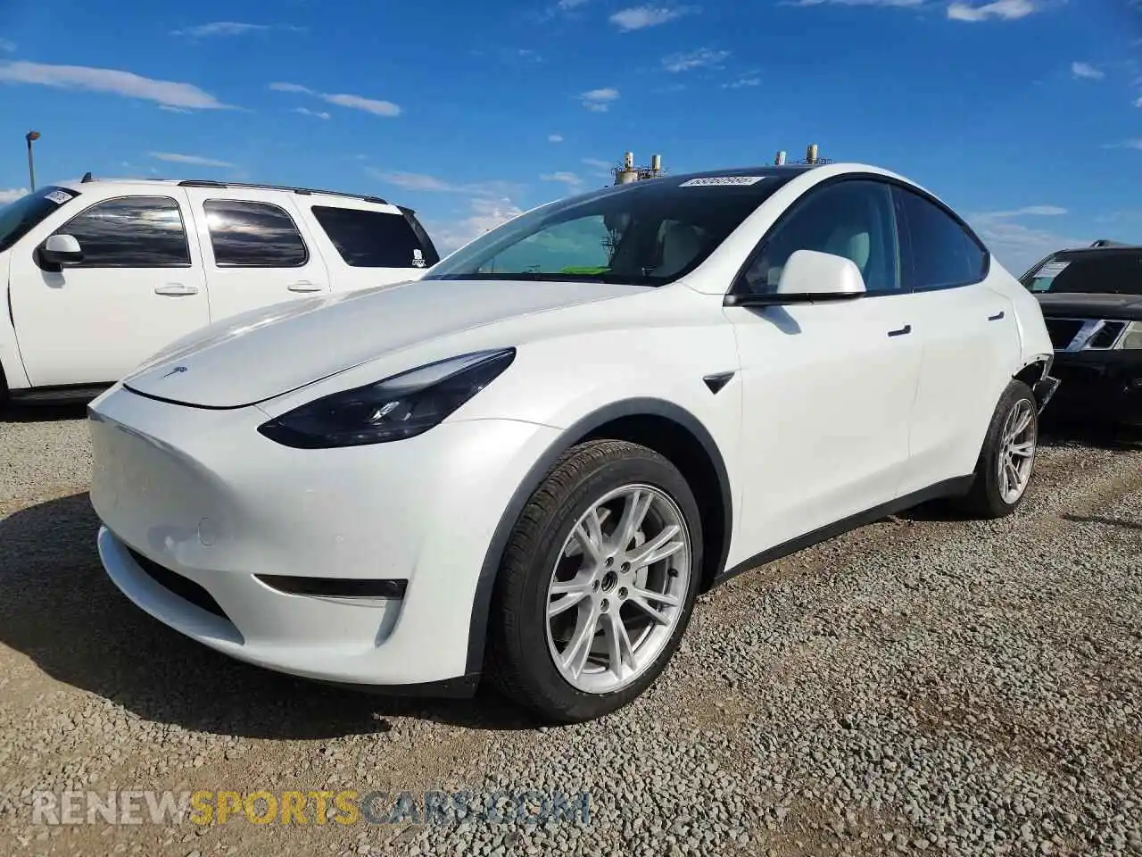 1 Photograph of a damaged car 7SAYGDEE9NF564607 TESLA MODEL Y 2022